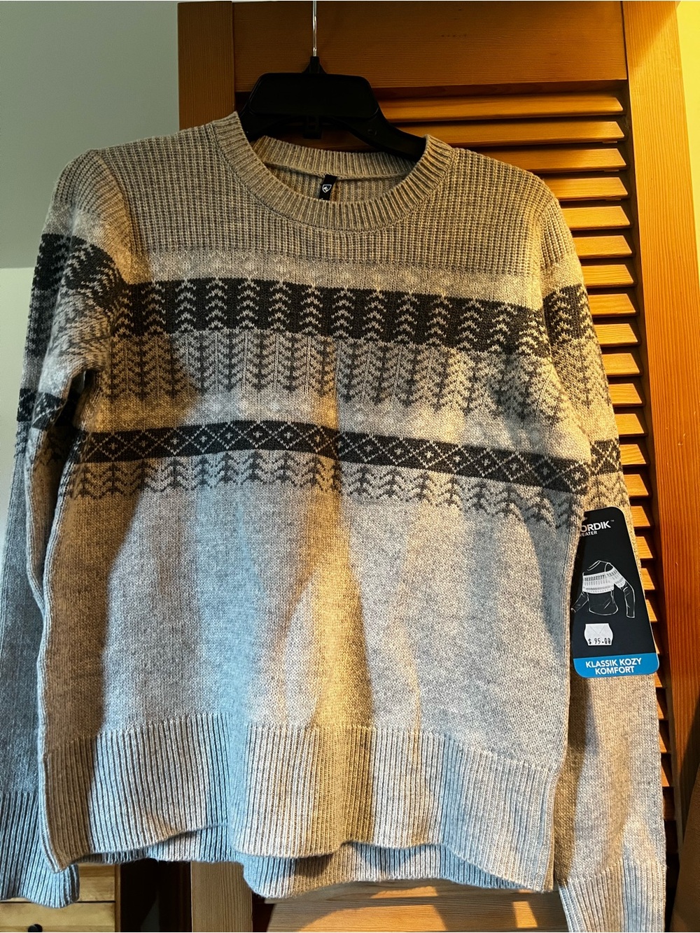 Kuhl Gray Patterned Crewneck Sweater